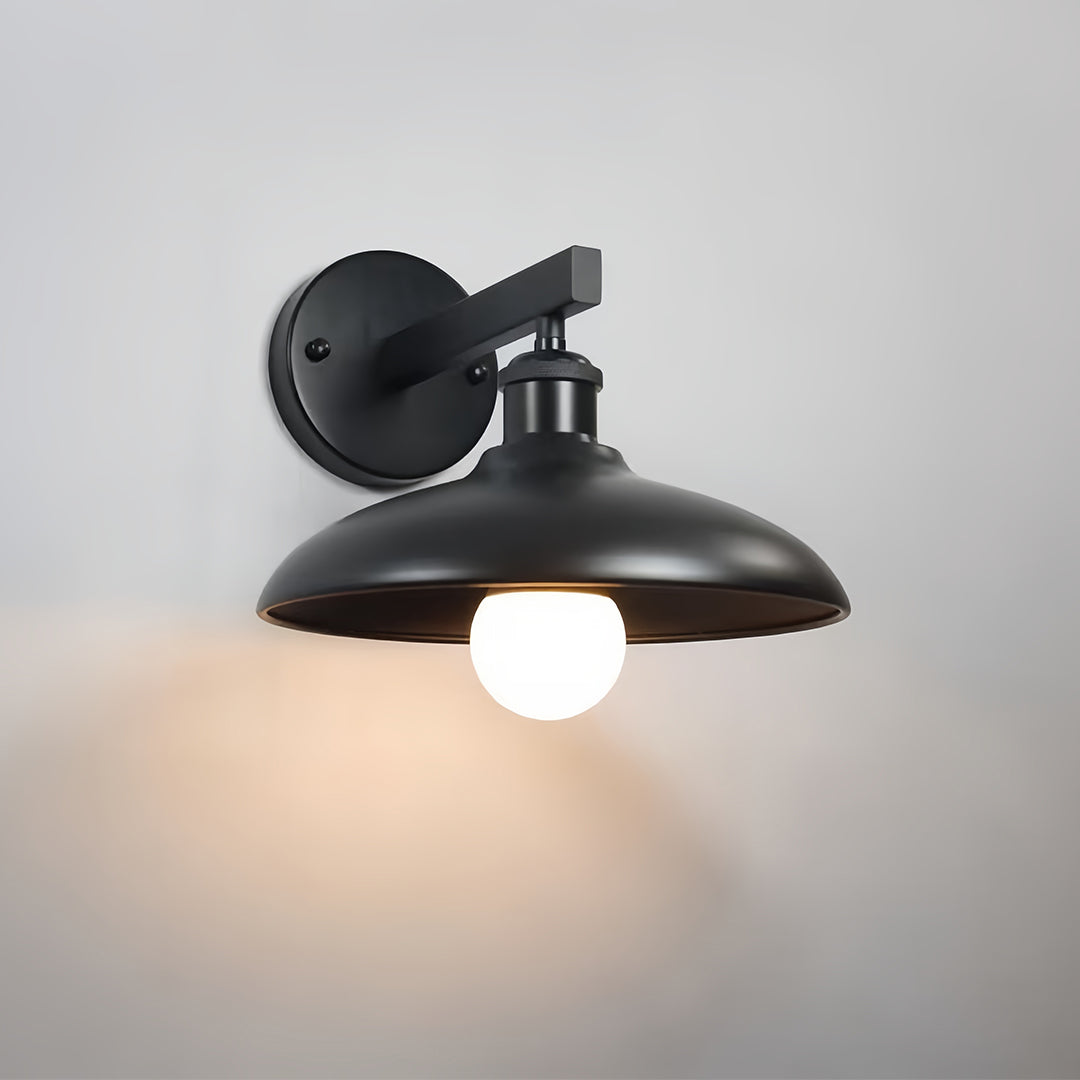Vintage Outdoor Wall Sconce with Rust-Resistant Iron Frame and Warm LED Glow