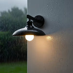 Vintage Outdoor Wall Sconce with Rust-Resistant Iron Frame and Warm LED Glow