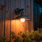 Vintage Outdoor Wall Sconce with Rust-Resistant Iron Frame and Warm LED Glow