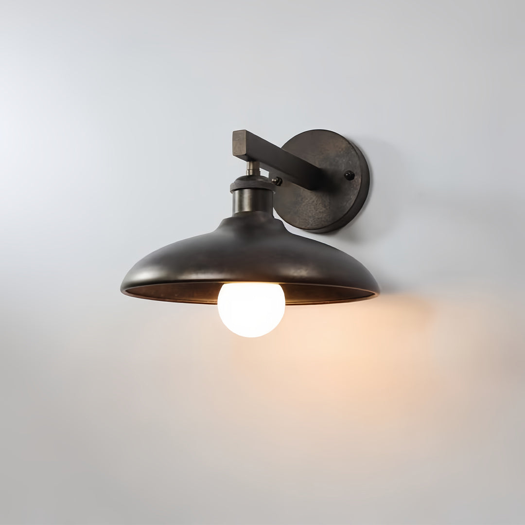 Vintage Outdoor Wall Sconce with Rust-Resistant Iron Frame and Warm LED Glow