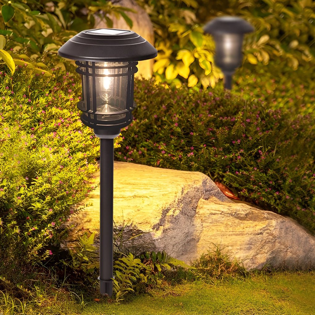 Solar-Powered Stainless Steel Outdoor Path Light with Warm White LED