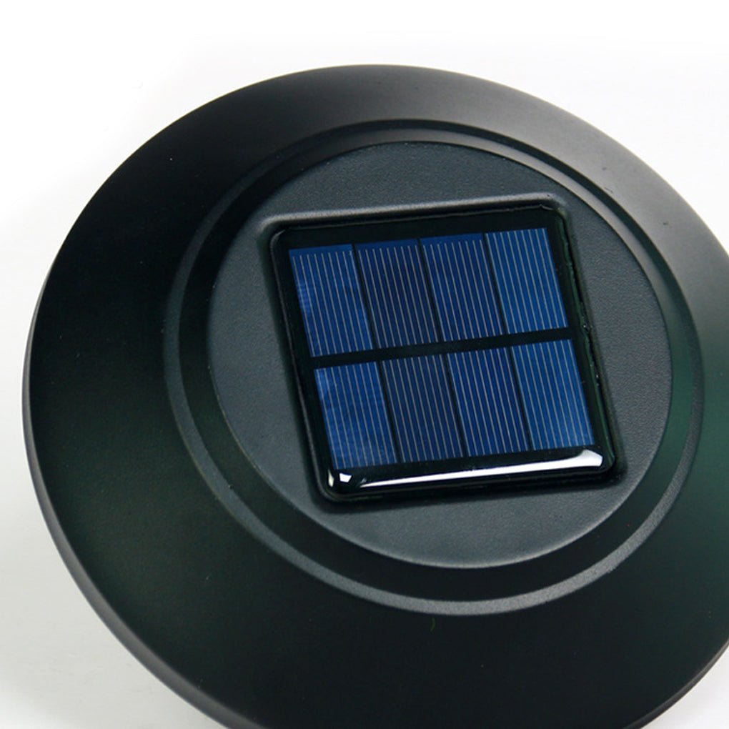 Modern Solar Post Light with Water Glass Lens for Courtyard and Pathway