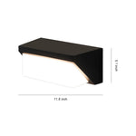 Solar-Powered Minimalist Outdoor Wall Sconce in Sand Black Aluminum