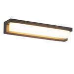 Modern Outdoor Wall Sconce with Warm LED Light in Black Aluminum