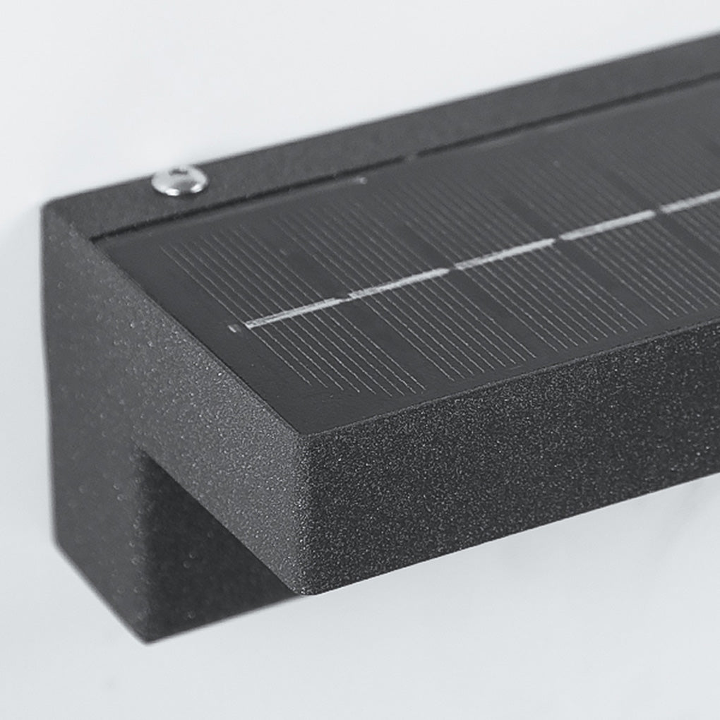 Modern Outdoor Wall Sconce with Warm LED Light in Black Aluminum