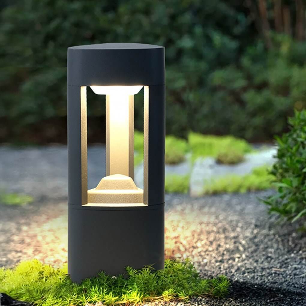 Hollow Bollard Light with Three-Sided Illumination for Modern Landscapes