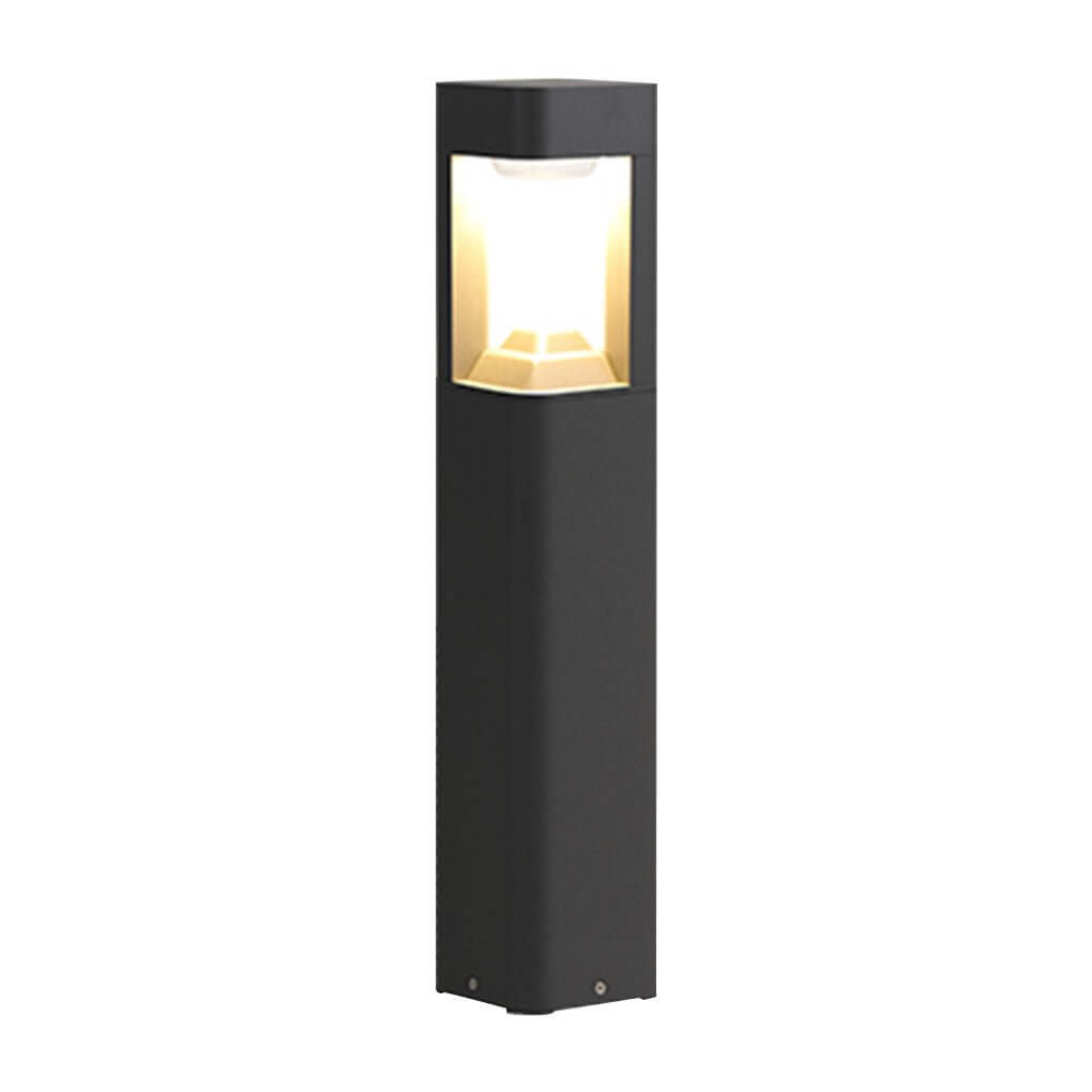 Hollow Bollard Light with Three-Sided Illumination for Modern Landscapes