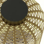 Woven Outdoor LED Lantern in Stainless Steel, Modern Minimalist Garden Light