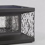 Modern Outdoor Pillar Light in Black Stainless Steel with Clear Glass