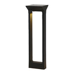 Modern Solar Pathway Bollard Light in Black Aluminum for Garden Walkways
