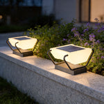 Modern Solar Pillar Lights for Garden Gate, Waterproof Stainless Steel Post Lighting