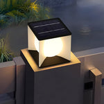 Square Stainless Steel Outdoor Pillar Light with Acrylic Shade
