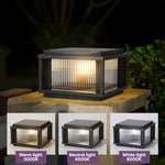 Retro Solar Pillar Light with Dual Power and Remote Control