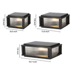 Retro Solar Pillar Light with Dual Power and Remote Control