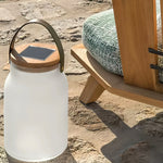 Solar Camping Lantern with Teak Handle – Portable LED Outdoor Light