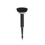 Cylindrical Solar LED Bollard Path Light in Black Aluminum