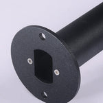 Cylindrical Solar LED Bollard Path Light in Black Aluminum