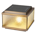 All-Copper Outdoor Pillar Lights with Solar & Hardwired Options