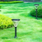 Modern Solar Path Lights in Black Aluminum for Landscape Illumination