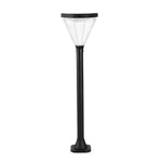 Modern Solar Path Lights in Black Aluminum for Landscape Illumination