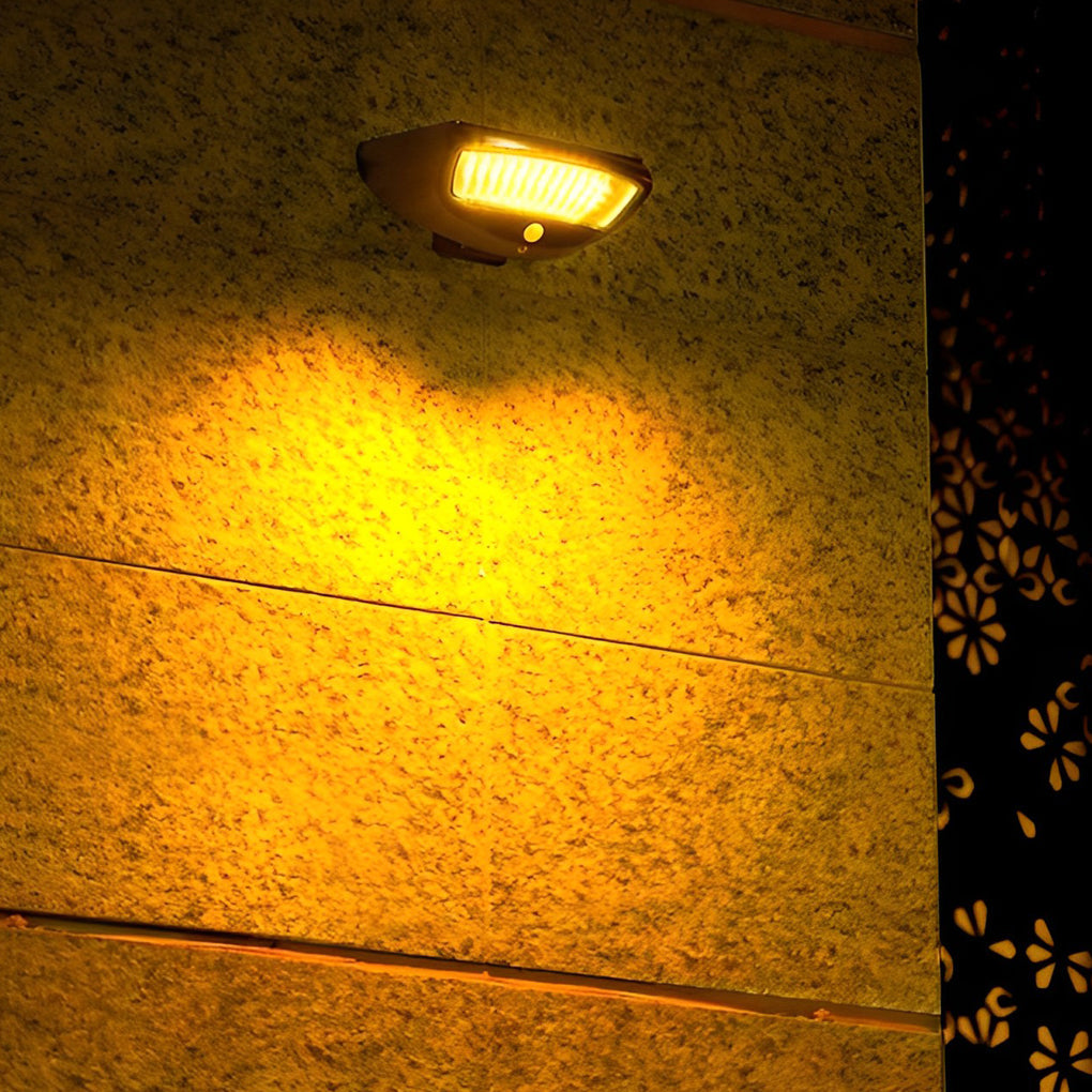 Aria Solar Motion Wall Sconce — Modern Waterproof LED Outdoor Light
