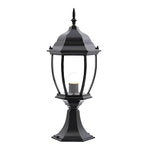 Vintage Black Solar Post Cap Light with Remote – Modern Outdoor LED Lantern