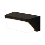 Solar-Powered Minimalist Outdoor Wall Sconce in Sand Black Aluminum