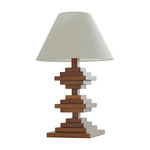 Heritage Wood Table Lamp with Full-Spectrum Warm LED Light