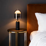 Italian Minimalist Glass Table Lamp with Dimmable LED