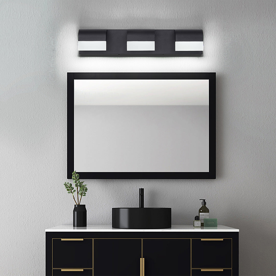 Modern Black Vanity Light for Bathroom Makeup Mirror – LED Wall Sconce
