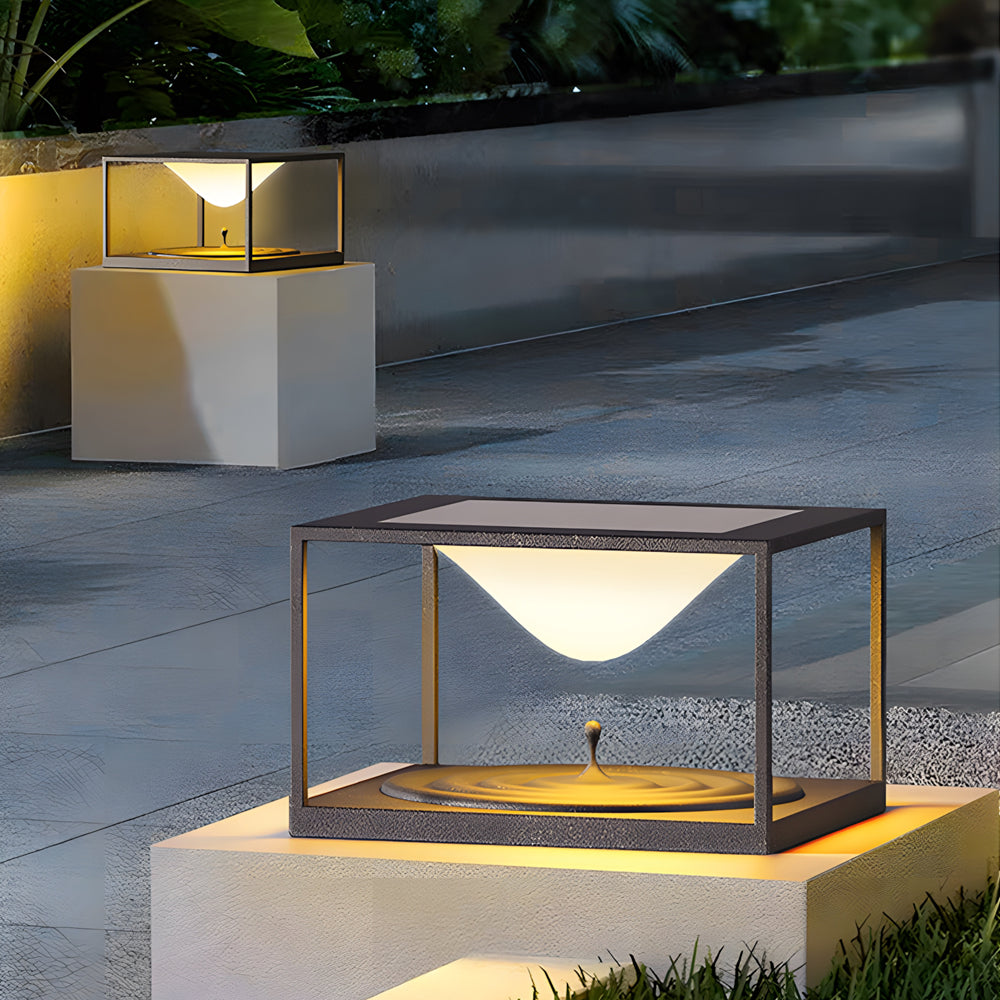 Modena Square Post Light in Stainless Steel for Outdoor Pillar Mounting