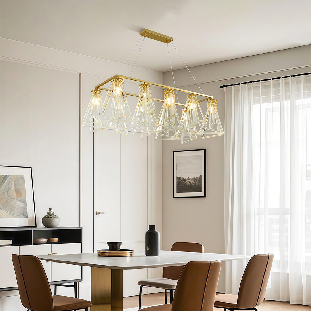Aurelia Crystal Chandelier in Brass, Chrome, or Black