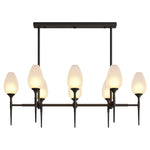 Lumina Brass Glass Chandelier – Modern Minimalist Ceiling Light