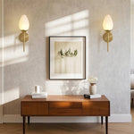 Aurelia Glass Wall Sconce in Copper, Nickel, or Black