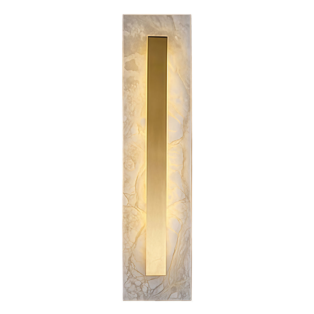 Luxury Brass Cloud Stone Wall Sconce with Warm LED Light for Modern Interiors