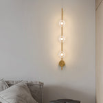 Modern Linear LED Wall Sconce with Pleated Glass Shade