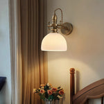 Vintage Brass Wall Sconce with Clear Glass Shade for Reading