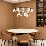 Italian Crystal Chandelier Minimalist Gold LED Ceiling Light