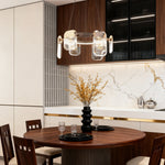 Italian Crystal Chandelier Minimalist Gold LED Ceiling Light