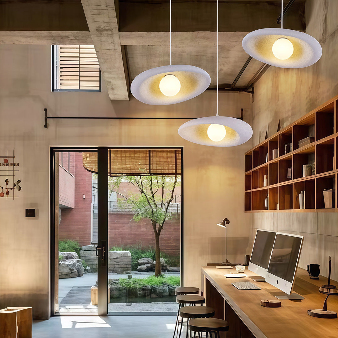 Minimalist Japanese Pendant Light with Adjustable Chain