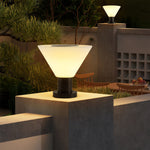Outdoor Pillar Light with Stainless Steel Frame and PE Shade