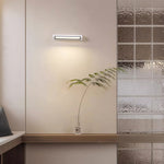 Rotatable Linear LED Wall Sconce in Black Aluminum