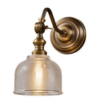 American Retro Solid Brass LED Wall Sconce for Bedroom and Living Room