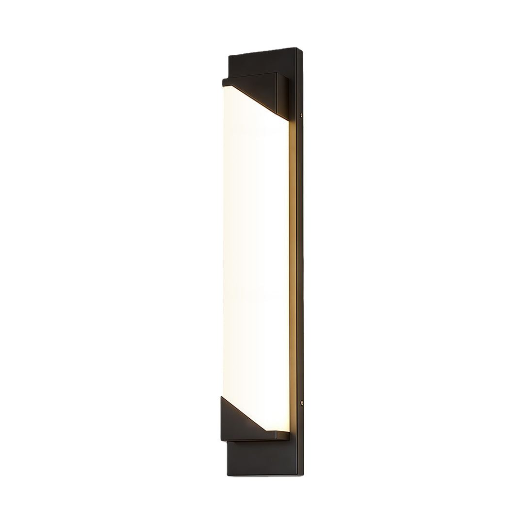 Modern Minimalist Outdoor Linear Wall Light in Sand-Black Stainless Steel