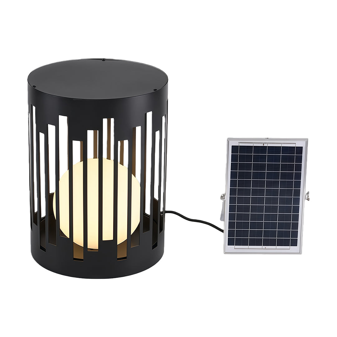 Aria Outdoor Lantern in Matte Black with White PE Shade, IP65 Waterproof