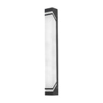 Modern Outdoor Linear Wall Light in Sand Brown Stainless Steel with Marble Shade