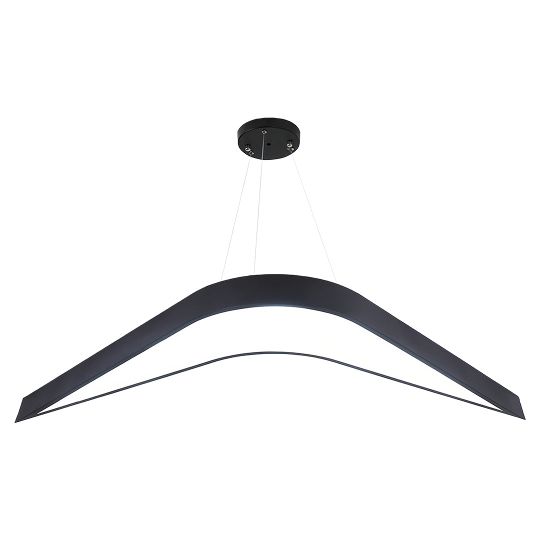 Swallowtail Wrought Iron LED Chandelier | Modern Geometric Pendant Light