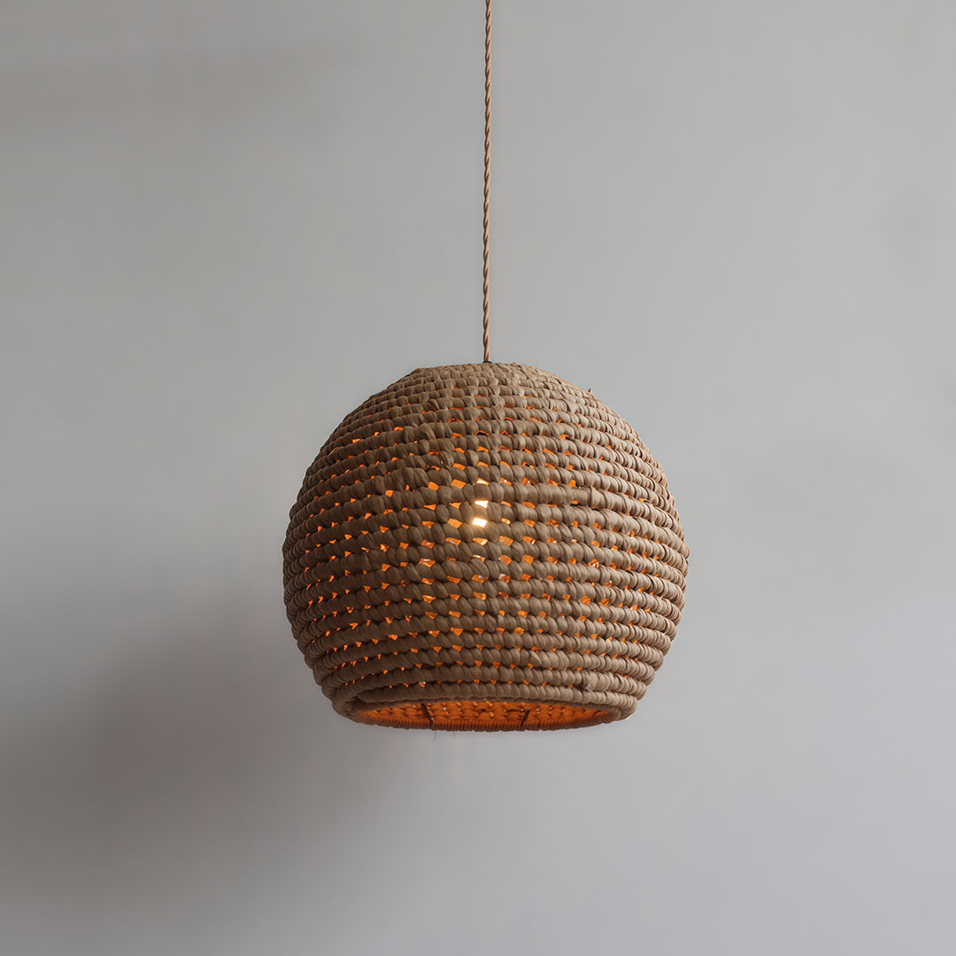Raffia Zen Pendant Light – Handcrafted Japanese Paper Shade