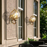 European Outdoor Wall Sconce – Cast Aluminum, Waterproof, Bronze & Black