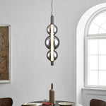 Lumina Modern Pendant Light – Minimalist LED Glass Shade in Silver